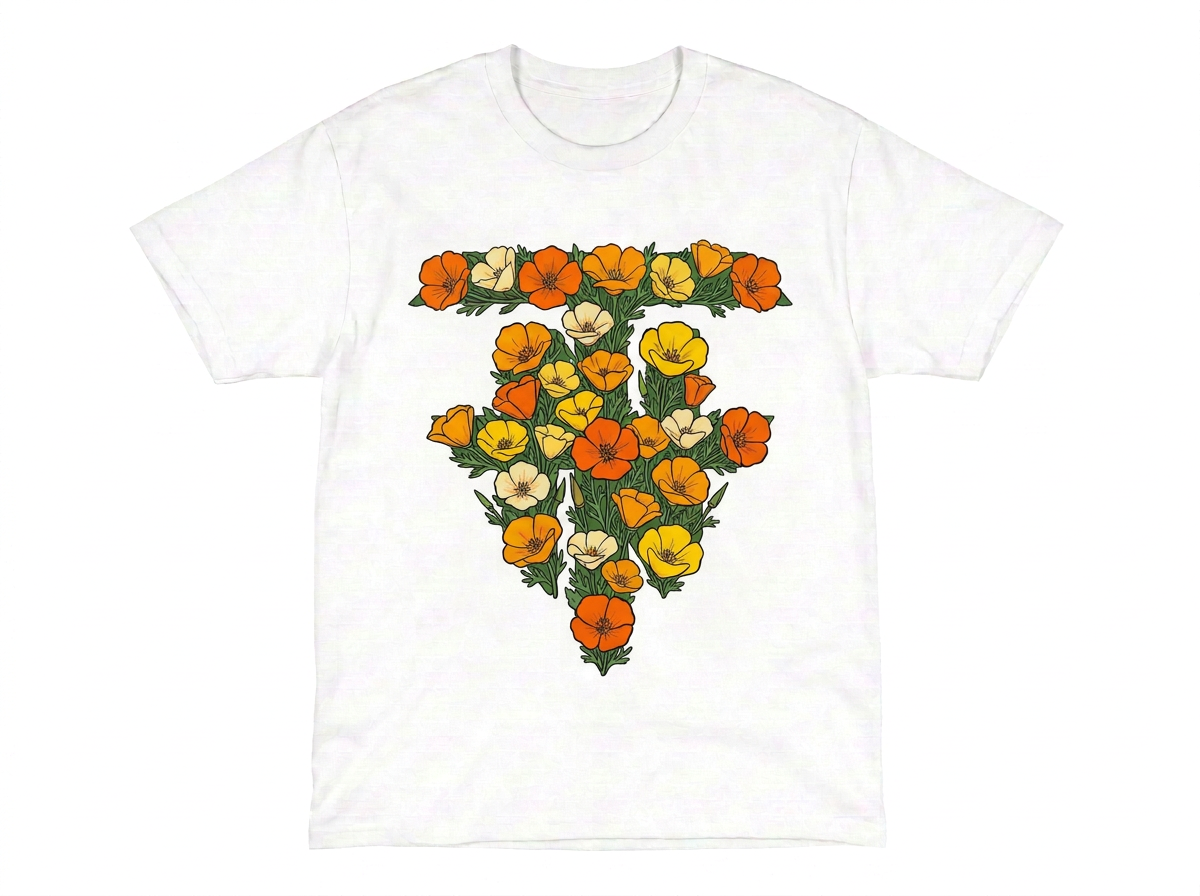 CALIFORNIA POPPY LOGO TEE
