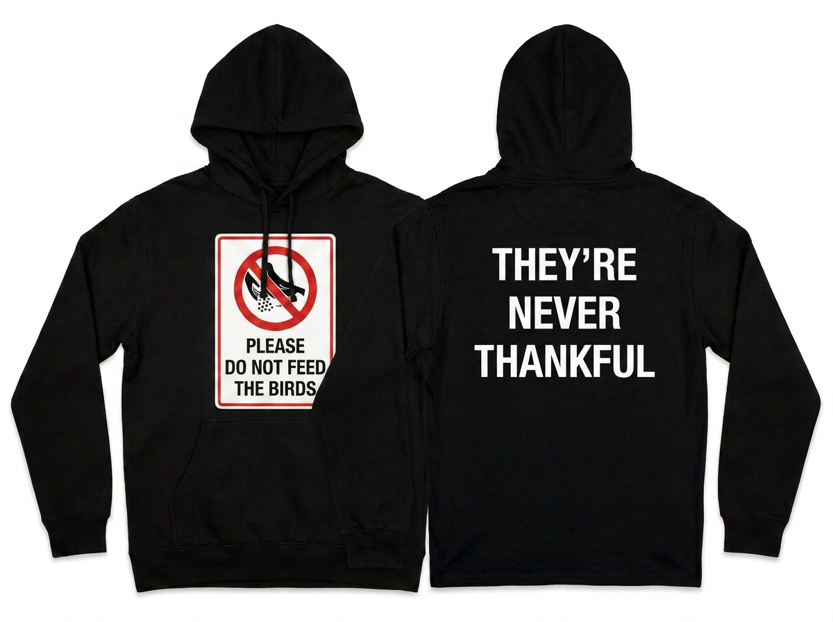THEY’RE NEVER THANKFUL *BIRDS* HOODIE