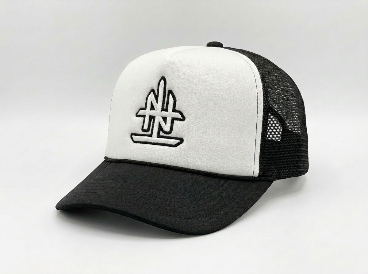 UPSIDE DOWN LOGO TRUCKER HAT