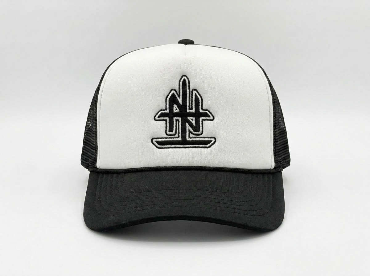 UPSIDE DOWN LOGO TRUCKER HAT