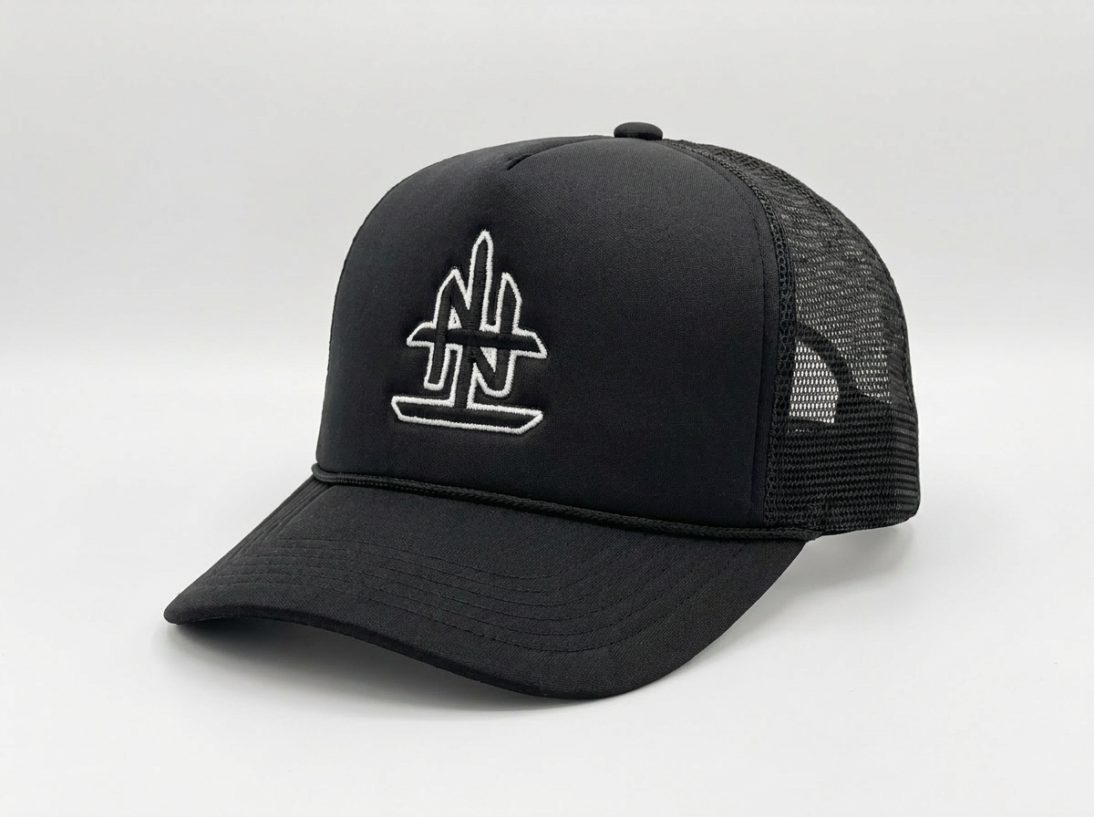UPSIDE DOWN LOGO TRUCKER HAT