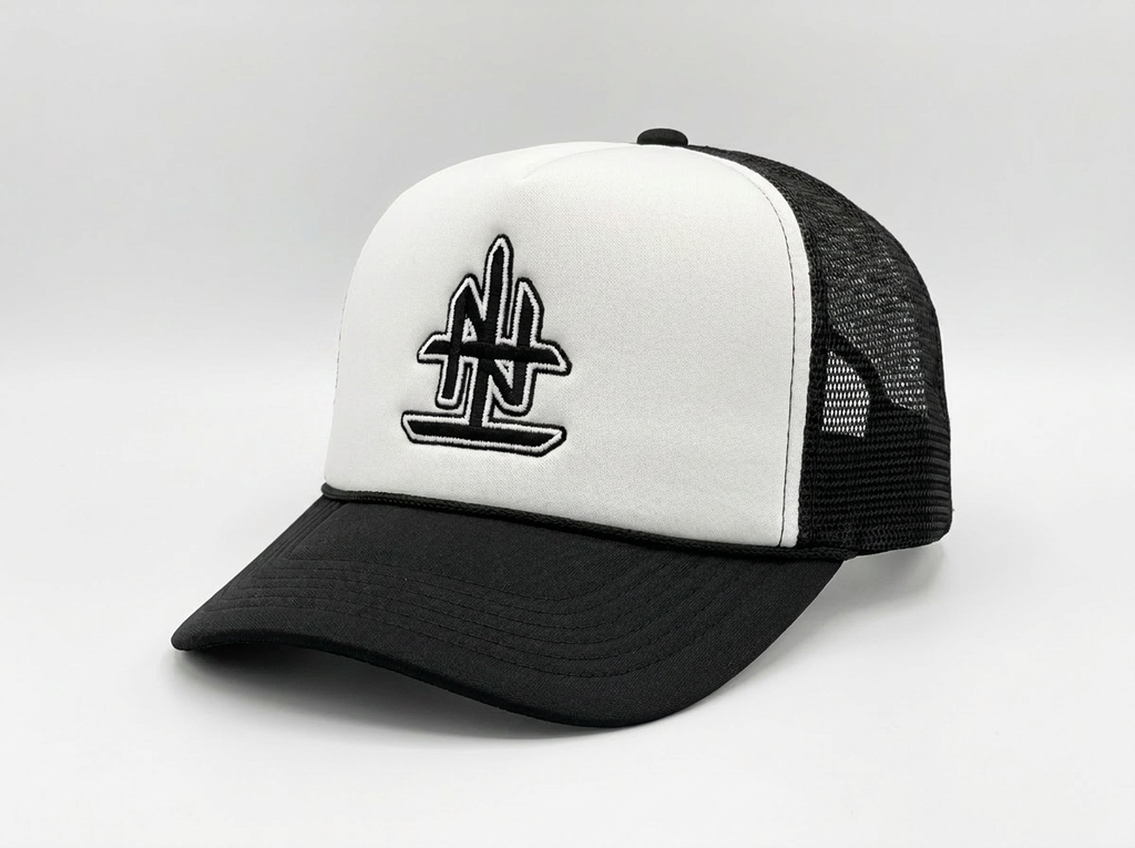 UPSIDE DOWN LOGO TRUCKER HAT