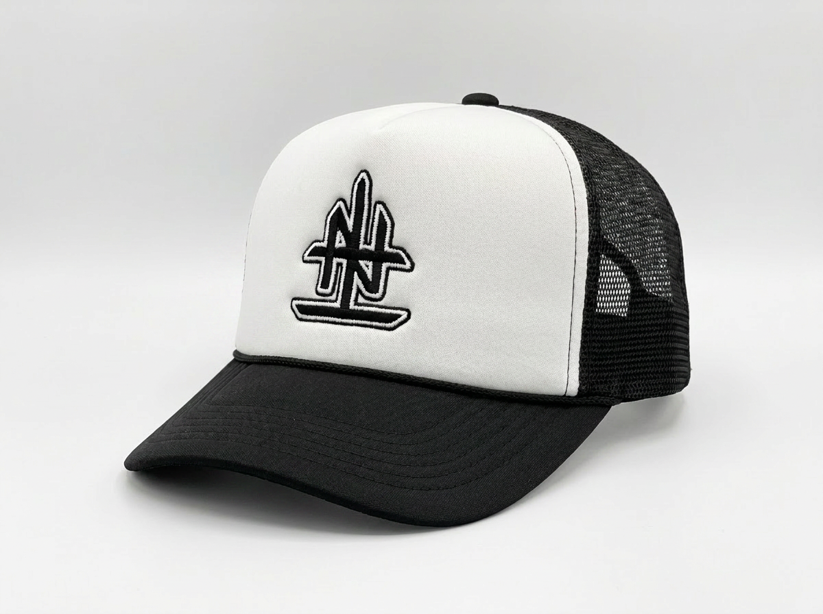 UPSIDE DOWN LOGO TRUCKER HAT