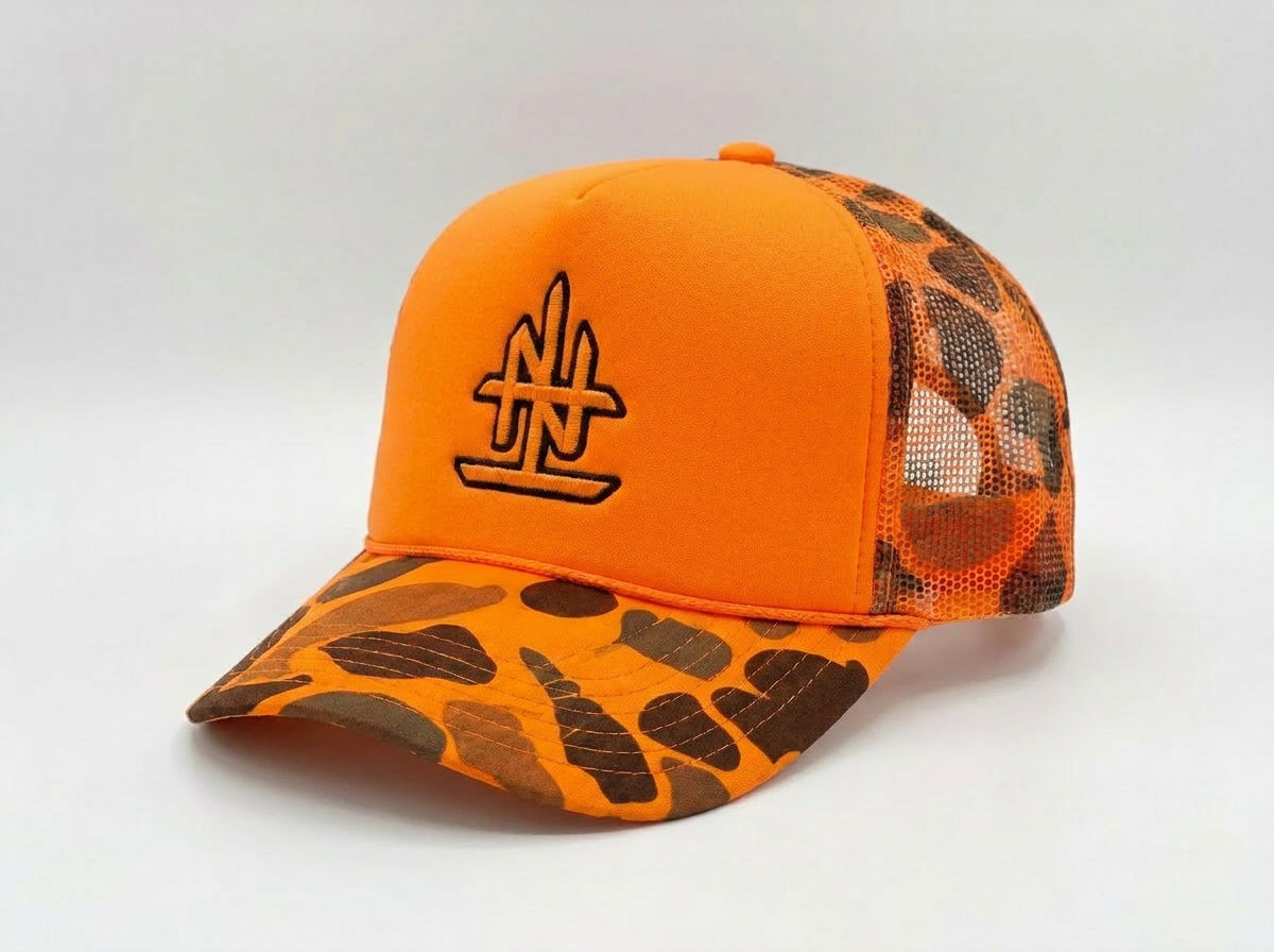 UPSIDE DOWN LOGO TRUCKER HAT