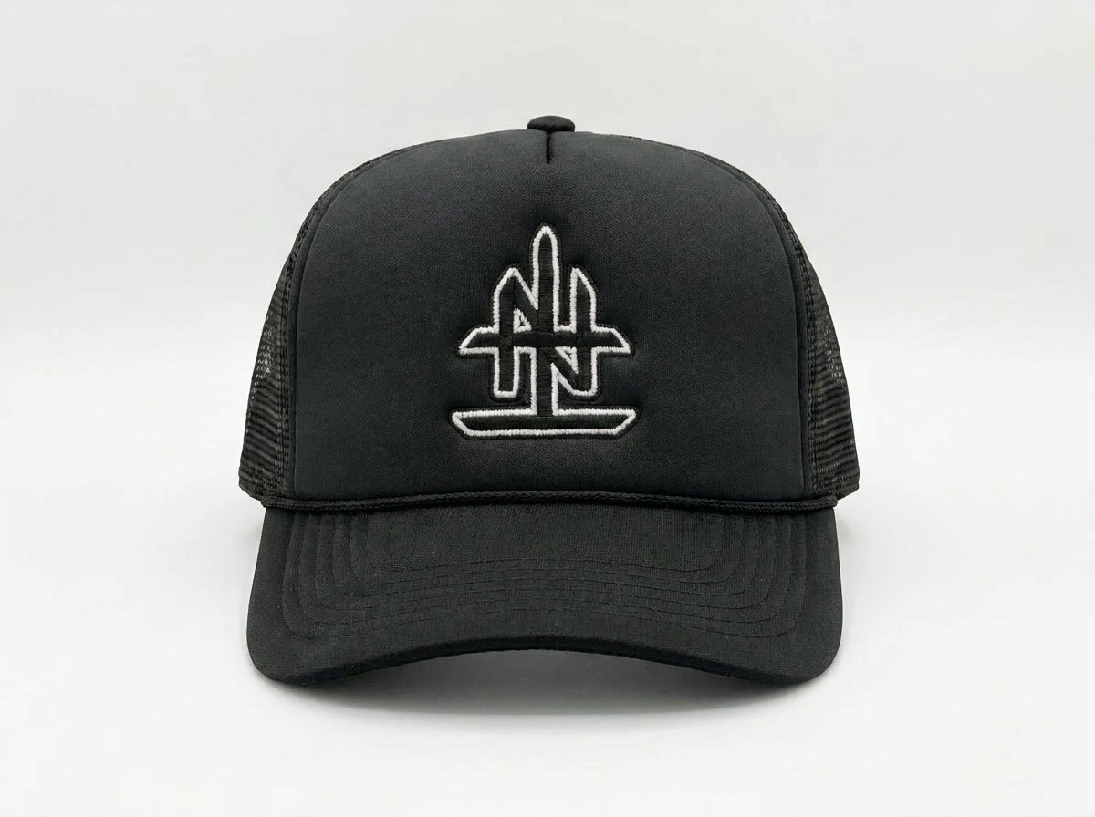 UPSIDE DOWN LOGO TRUCKER HAT
